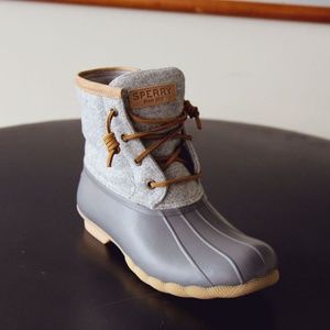 Sperry Saltwater Emboss Wool Rainboot - Grey